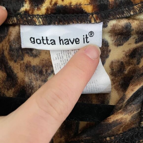 Vintage Animal Print Top Leopard Print Blouse Carole Baskin - Picture 4 of 7